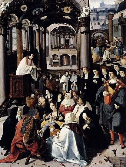 Lucas van Leyden Preaching in the Church Germany oil painting art